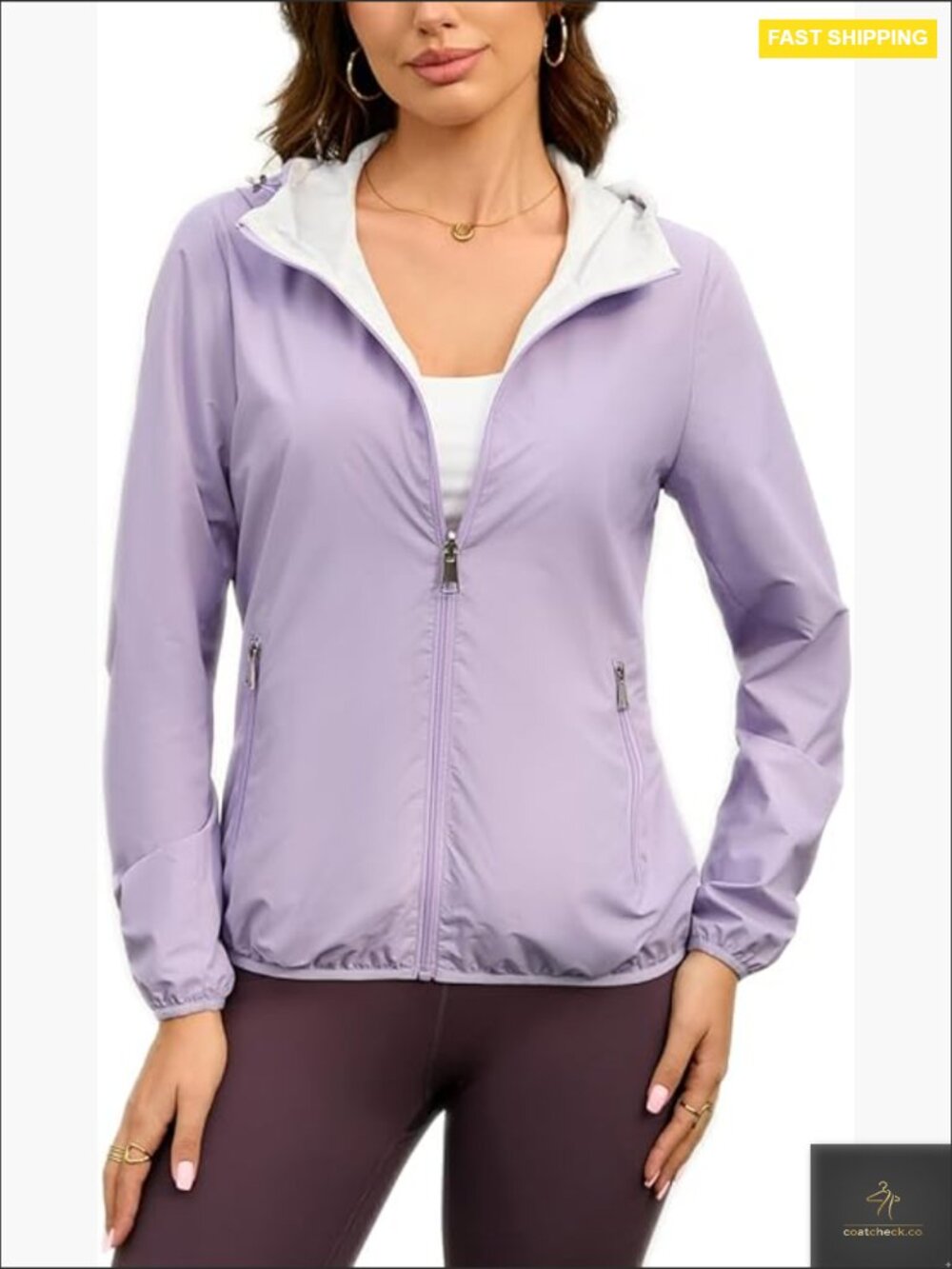 Reversible Rain Jacket Lightweight Waterproof Windbreaker Outdoor Active